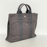 【6fa0342-k】エルメス トートバッグ エールラインPM キャンバス グレー シルバー金具【中古】メンズ レディース ユニセックス