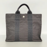【6fa0342-k】エルメス トートバッグ エールラインPM キャンバス グレー シルバー金具【中古】メンズ レディース ユニセックス
