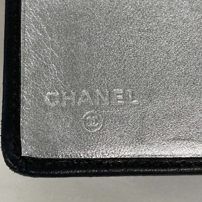 【6fa0344-k】シャネル 長財布 ニューマドモアゼル ラムスキン ブラック シルバー金具【中古】レディース