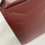 【6fa0345】カルティエ クラッチバッグ マスト レザー ボルドー ゴールド金具【中古】メンズ レディース ユニセックス