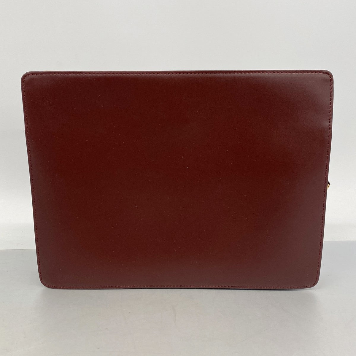 【6fa0345】カルティエ クラッチバッグ マスト レザー ボルドー ゴールド金具【中古】メンズ レディース ユニセックス