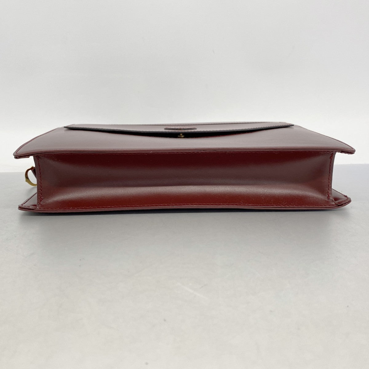 【6fa0345】カルティエ クラッチバッグ マスト レザー ボルドー ゴールド金具【中古】メンズ レディース ユニセックス