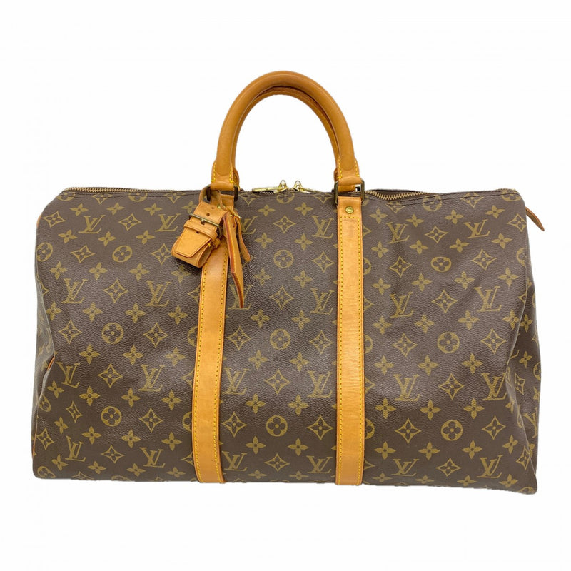 【6fa0350】ルイヴィトン ボストンバッグ モノグラム キーポル50 M41426 ブラウン【中古】メンズ レディース ユニセックス