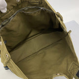 【6fa0357-k】エルメス トートバッグ フールトゥMM キャンバス カーキ ブラック シルバー金具【中古】レディース