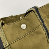 【6fa0357-k】エルメス トートバッグ フールトゥMM キャンバス カーキ ブラック シルバー金具【中古】レディース