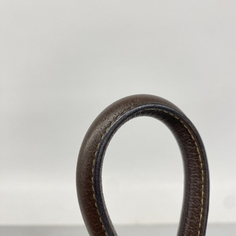 【6fa0359-k】グッチ ショルダーバッグ GGキャンバス/アビー 130737 キャンバス ブラウン ゴールド金具【中古】レディース