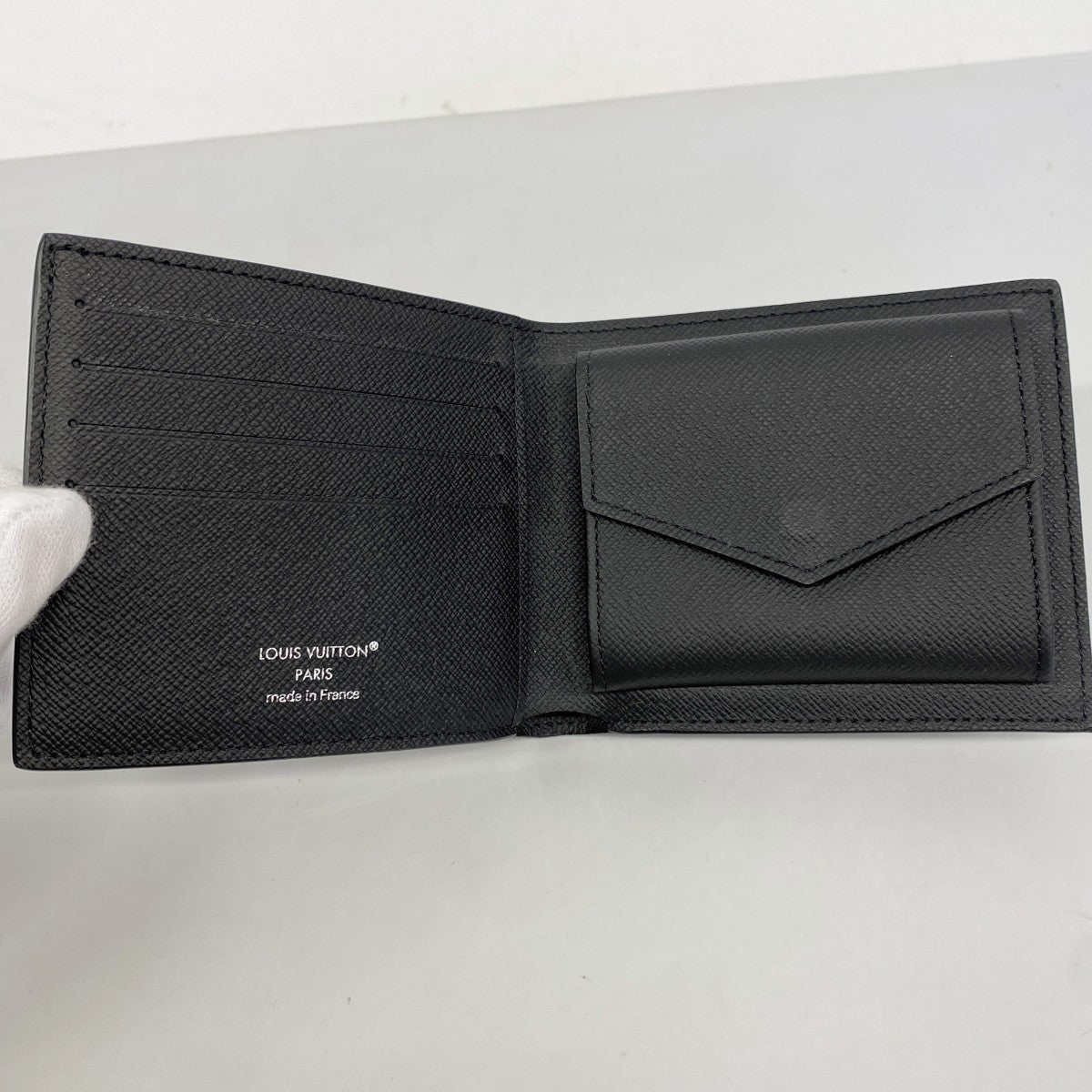 【6fa0365-k】ルイヴィトン 財布 モノグラム・エクリプス ポルトフォイユマルコNM M62545 ブラック【中古】メンズ