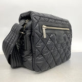 【6fa0368-k】シャネル ショルダーバッグ コココクーン ナイロン ブラック シルバー金具【中古】レディース