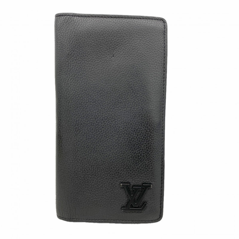 【6fa0373-k】ルイヴィトン 長財布 アエログラム ポルトフォイユブラザ NM M69980 ブラック【中古】メンズ