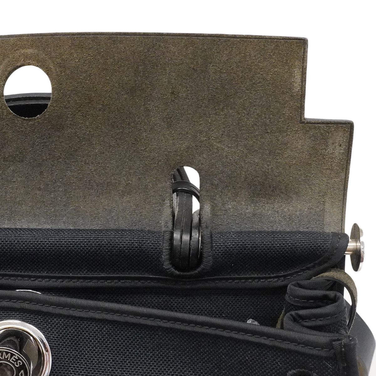 【6fa0377】エルメス ハンドバッグ エールバッグジップPM トワルオフィシエ ブラック シルバー金具 A刻印 2wayバッグ【中古】レディース