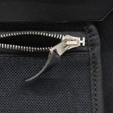 【6fa0377】エルメス ハンドバッグ エールバッグジップPM トワルオフィシエ ブラック シルバー金具 A刻印 2wayバッグ【中古】レディース