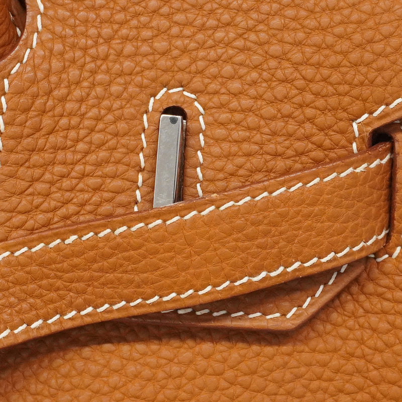【6fa0378】エルメス ハンドバッグ バーキン30 トゴ ゴールド シルバー金具 □H刻印【中古】レディース