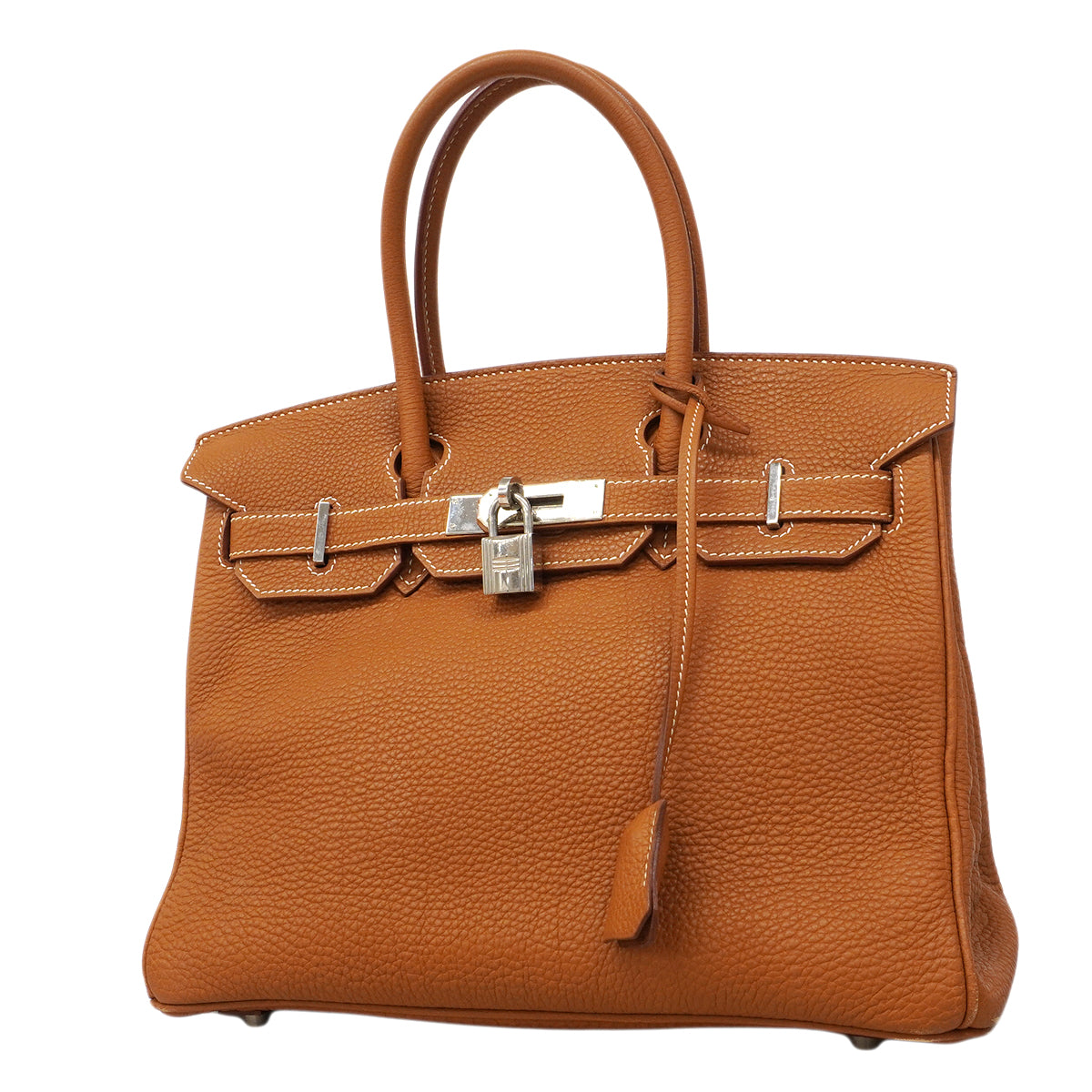 【6fa0378】エルメス ハンドバッグ バーキン30 トゴ ゴールド シルバー金具 □H刻印【中古】レディース