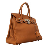 【6fa0378】エルメス ハンドバッグ バーキン30 トゴ ゴールド シルバー金具 □H刻印【中古】レディース