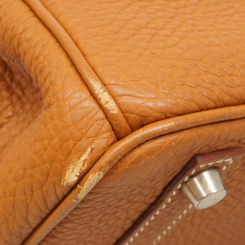 【6fa0378】エルメス ハンドバッグ バーキン30 トゴ ゴールド シルバー金具 □H刻印【中古】レディース