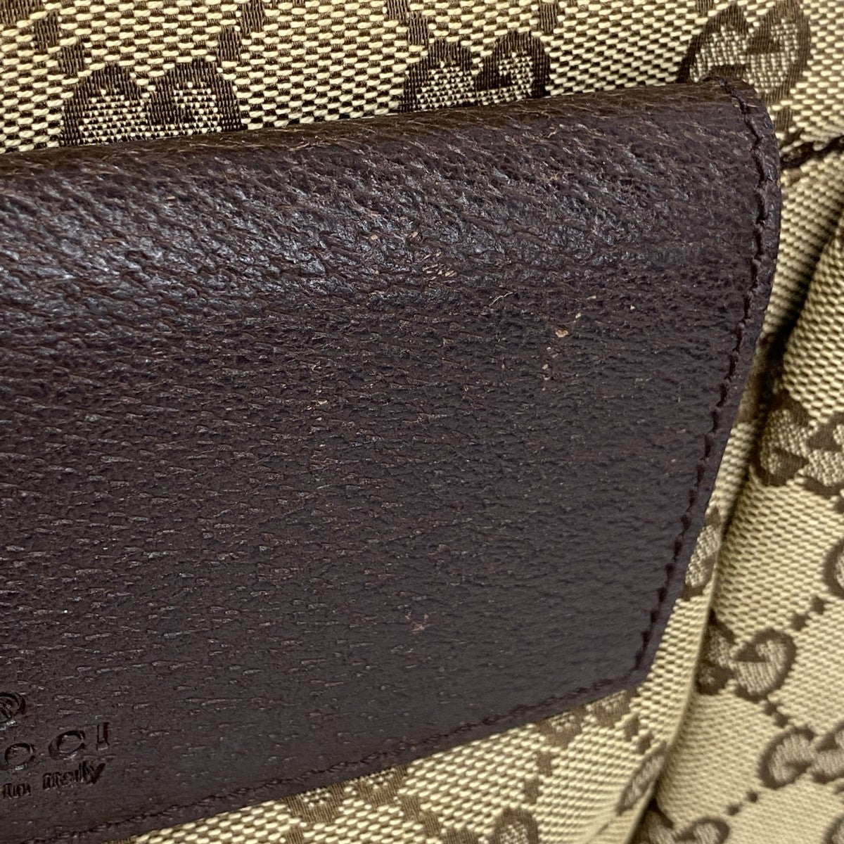 【6fa0381-k】グッチ ショルダーバッグ GGキャンバス 169937 キャンバス ベージュ シルバー金具【中古】レディース