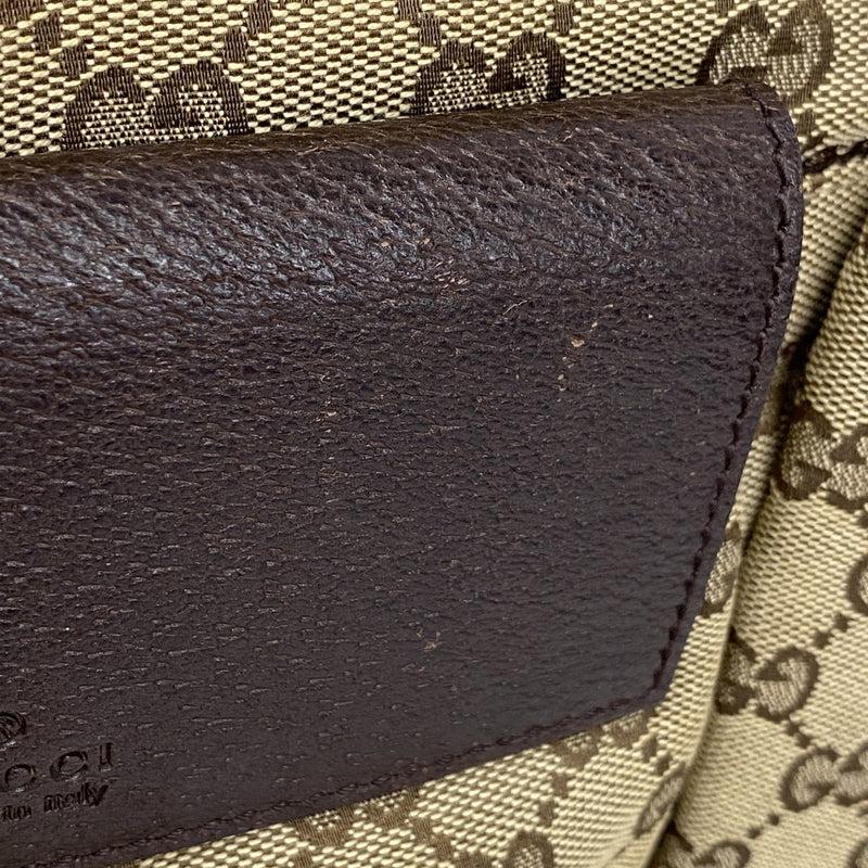【6fa0381-k】グッチ ショルダーバッグ GGキャンバス 169937 キャンバス ベージュ シルバー金具【中古】レディース