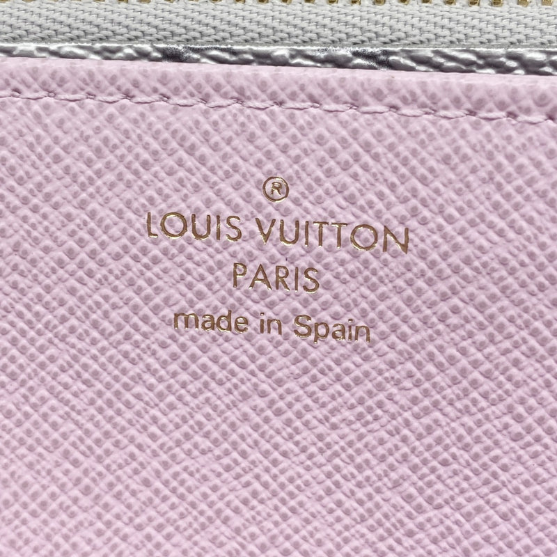 【6fa0387-k】ルイヴィトン 長財布 LVガーデン ジッピーウォレット M81765 シルバー【中古】レディース
