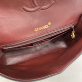 【6fa0391-h】シャネル ショルダーバッグ マトラッセ Wフラップ Wチェーン ラムスキン ブラック ゴールド金具【中古】レディース