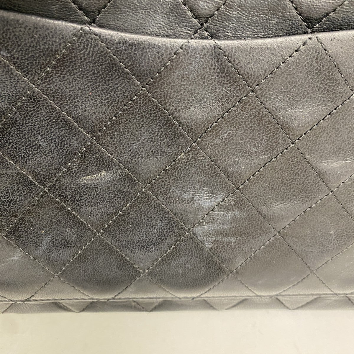 【6fa0391-h】シャネル ショルダーバッグ マトラッセ Wフラップ Wチェーン ラムスキン ブラック ゴールド金具【中古】レディース