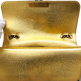 【6fa0400-k】シャネル ショルダーバッグ マトラッセ Wチェーン ラムスキン ブラック ゴールド ゴールド金具【中古】レディース