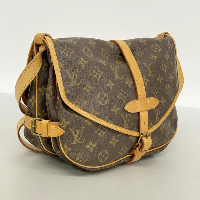 【6fa0406】ルイヴィトン ショルダーバッグ モノグラム ソミュール30 M42256 ブラウン【中古】レディース