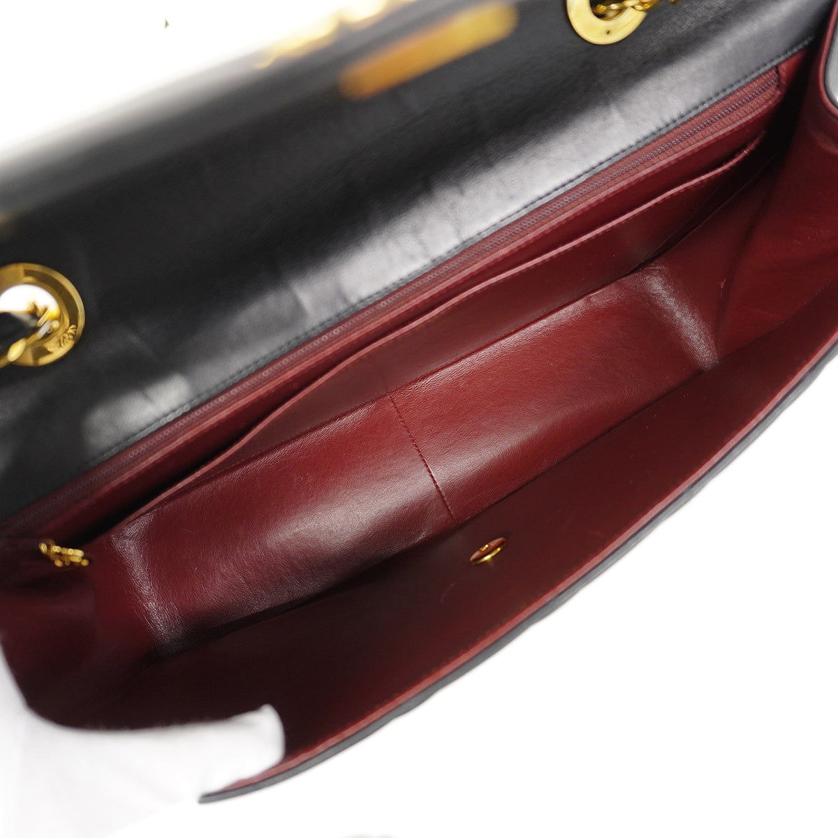 【6fa0412】シャネル ショルダーバッグ デカマトラッセ ラムスキン ブラック ゴールド金具【中古】レディース