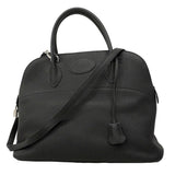 【6fa0413】エルメス ハンドバッグ ボリード35 トリヨンクレマンス ブラック シルバー金具 □M刻印 2wayバッグ【中古】レディース