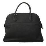 【6fa0413】エルメス ハンドバッグ ボリード35 トリヨンクレマンス ブラック シルバー金具 □M刻印 2wayバッグ【中古】レディース