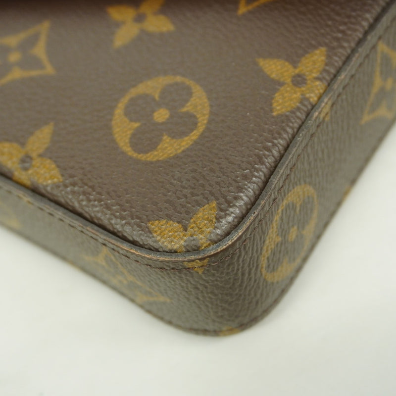【6fa0430-k】ルイヴィトン ショルダーウォレット モノグラム ポシェットフェリシー M61276 ブラウン フューシャ【中古】レディース