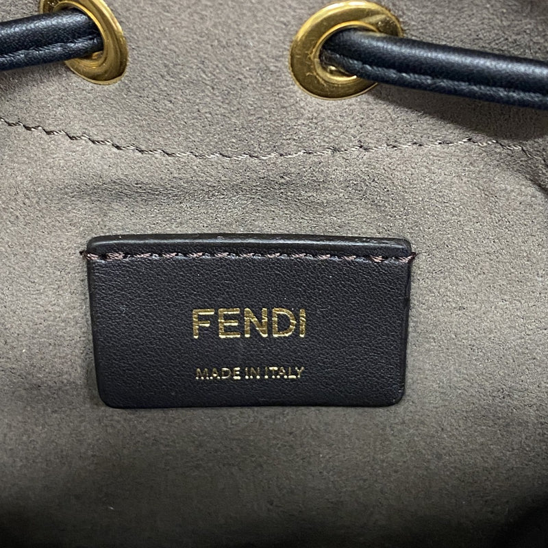 【6fa0433】フェンディ ハンドバッグ ズッカ モントレゾール ファー ブラウン ブラック ゴールド金具 2wayバッグ【中古】レディース