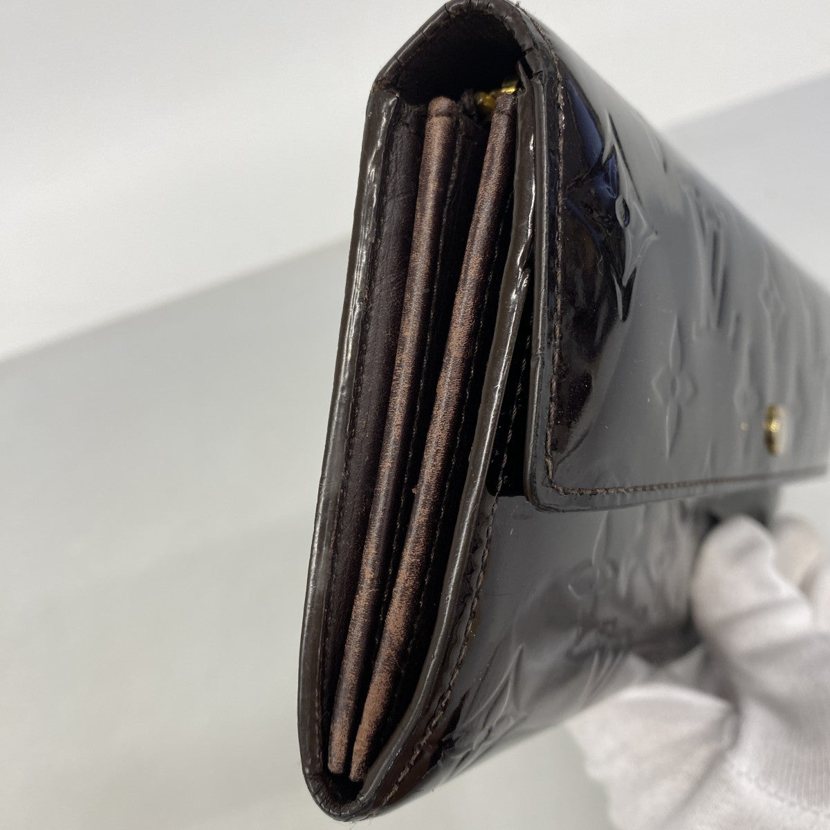 【6fa0447-k】ルイヴィトン 長財布 ヴェルニ ポルトフォイユサラ M93524 アマラント【中古】レディース