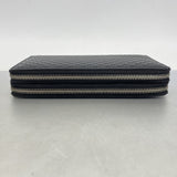 【6fa0448-k】グッチ 長財布 マイクログッチシマ 449246 レザー ブラック シルバー金具【中古】メンズ