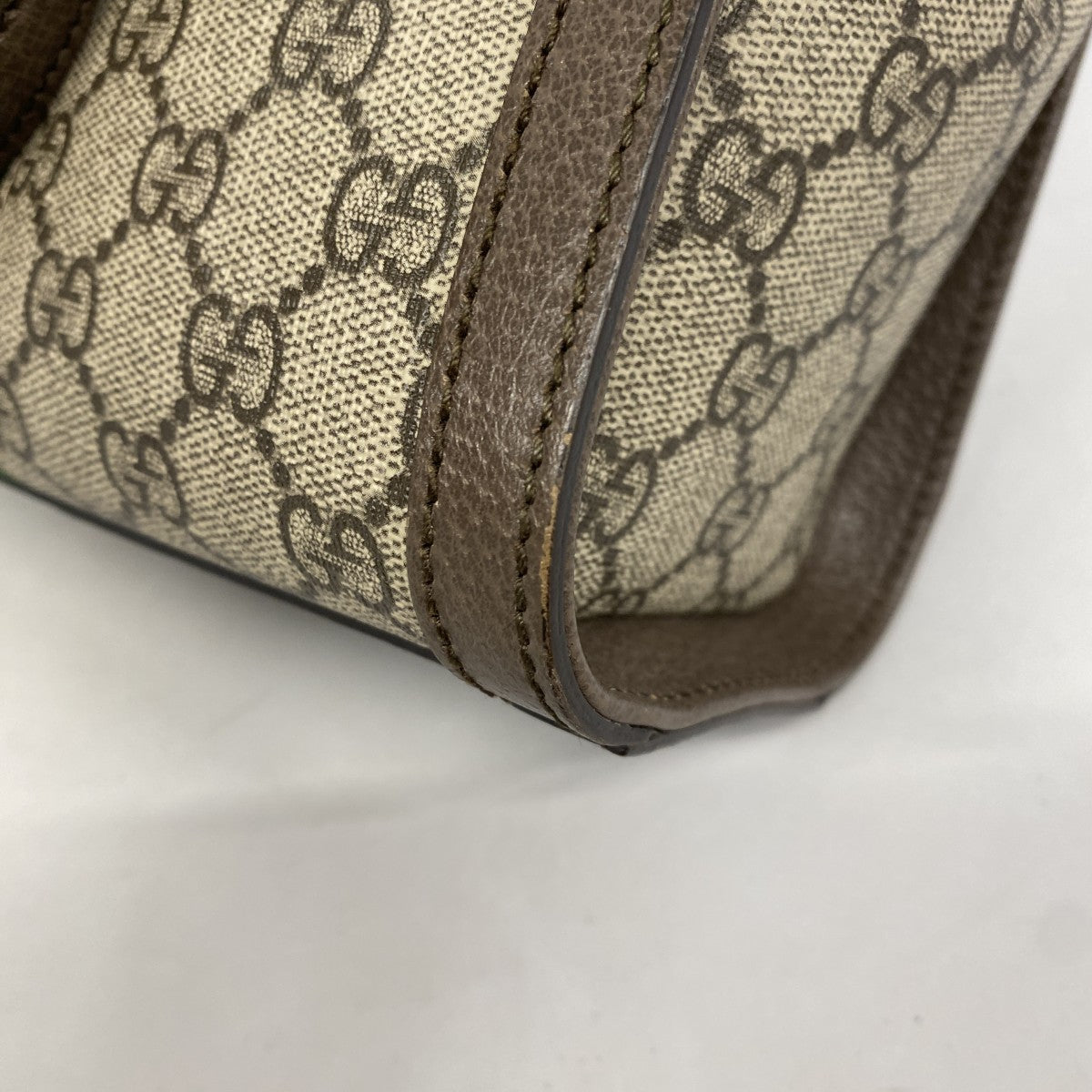 【6fa0450-k】グッチ ハンドバッグ オフィディア 547551 PVC ブラウン ゴールド金具 2wayバッグ【中古】レディース