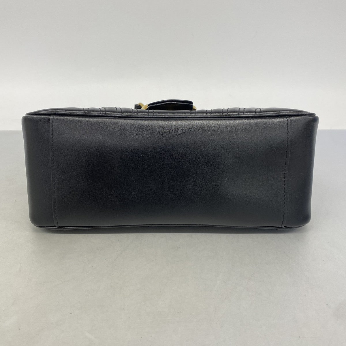 【6fa0451-k】グッチ ハンドバッグ GGマーモント 498110 レザー ブラック ゴールド金具 2wayバッグ【中古】レディース