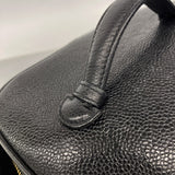 【6fa0452-k】シャネル バニティバッグ キャビアスキン ブラック ゴールド金具【中古】レディース