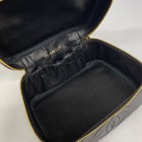 【6fa0452-k】シャネル バニティバッグ キャビアスキン ブラック ゴールド金具【中古】レディース