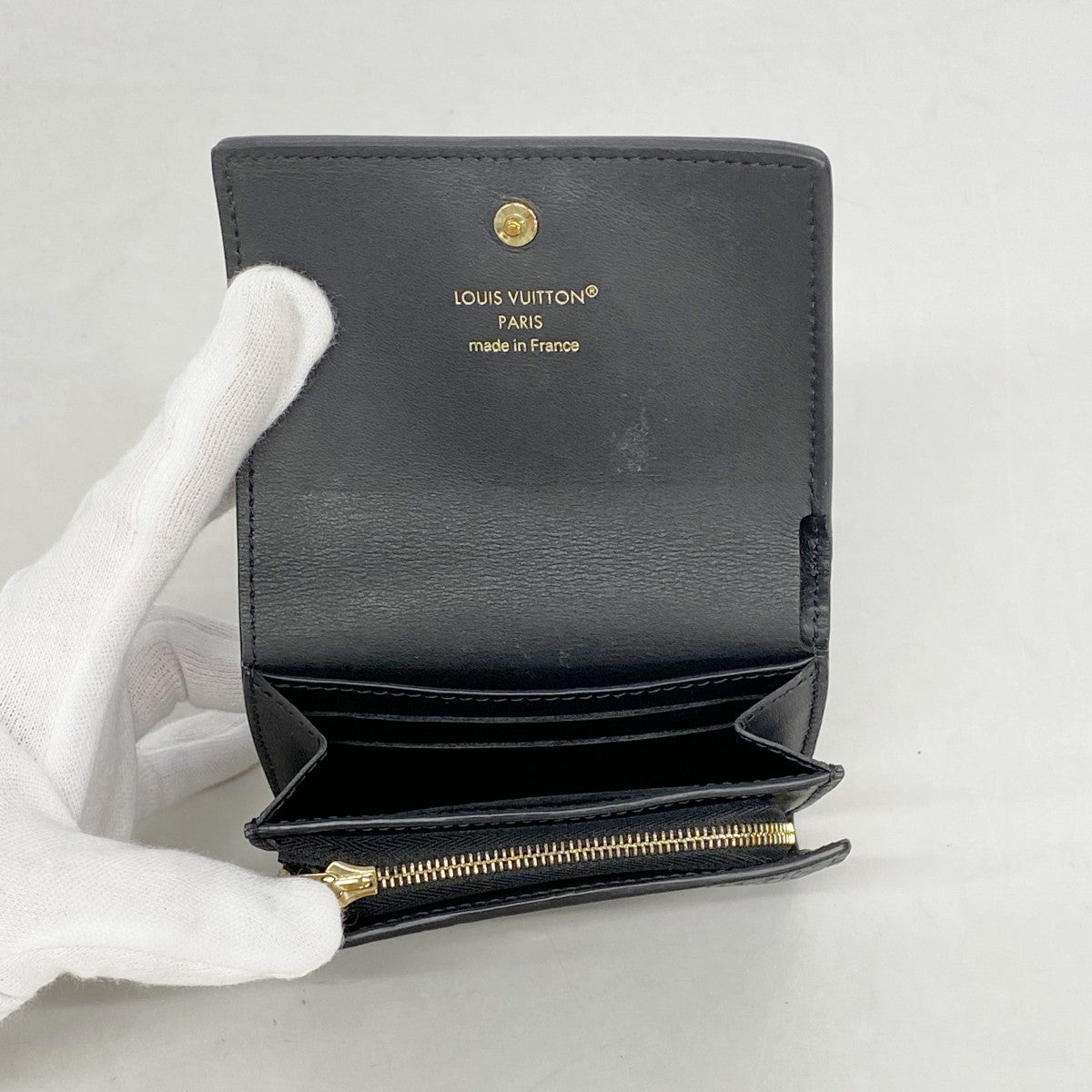 【6fa0464】ルイヴィトン 財布 ポルトフォイユカプシーヌ タイニー M12149 ノワール【中古】レディース