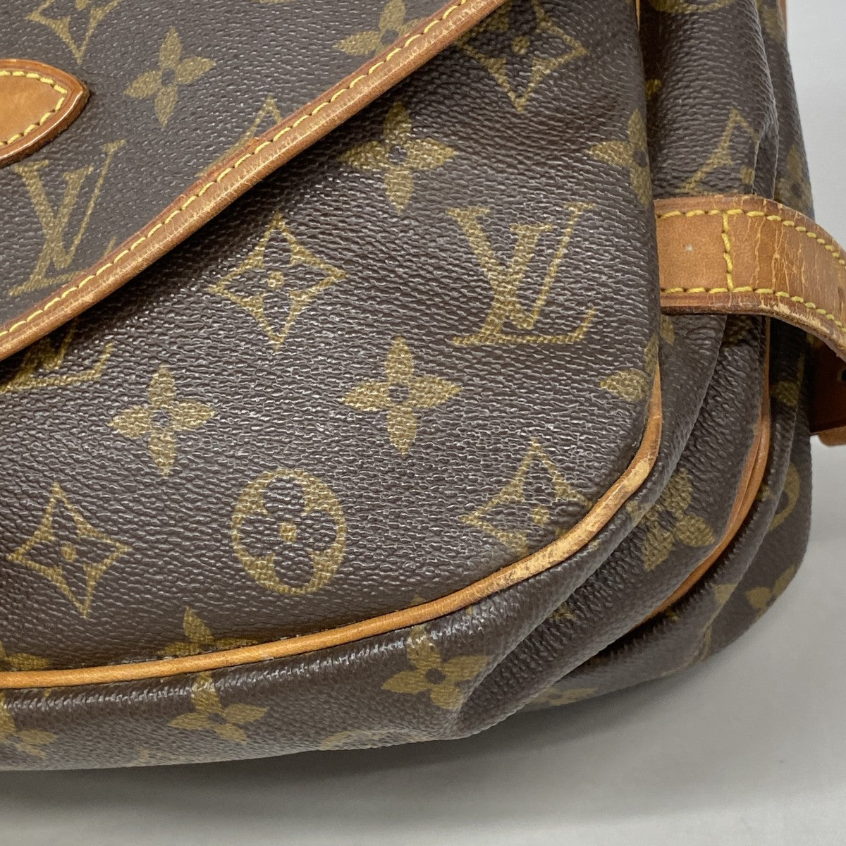 【6fa0468】ルイヴィトン ショルダーバッグ モノグラム ソミュール30 M42256 ブラウン【中古】レディース