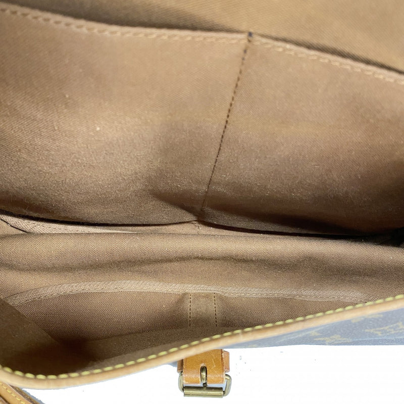 【6fa0469】ルイヴィトン ショルダーバッグ モノグラム ソミュール35 M42254 ブラウン【中古】レディース