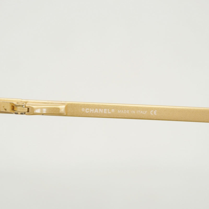 【6fa0472】シャネル サングラス 4092-B プラスチック シャンパンゴールド ゴールド金具【中古】レディース
