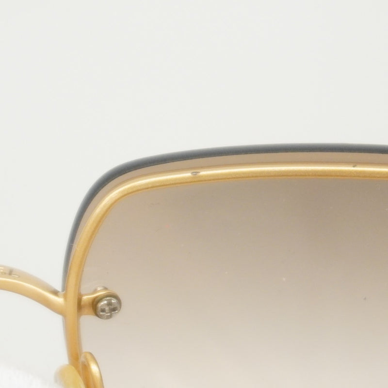 【6fa0472】シャネル サングラス 4092-B プラスチック シャンパンゴールド ゴールド金具【中古】レディース