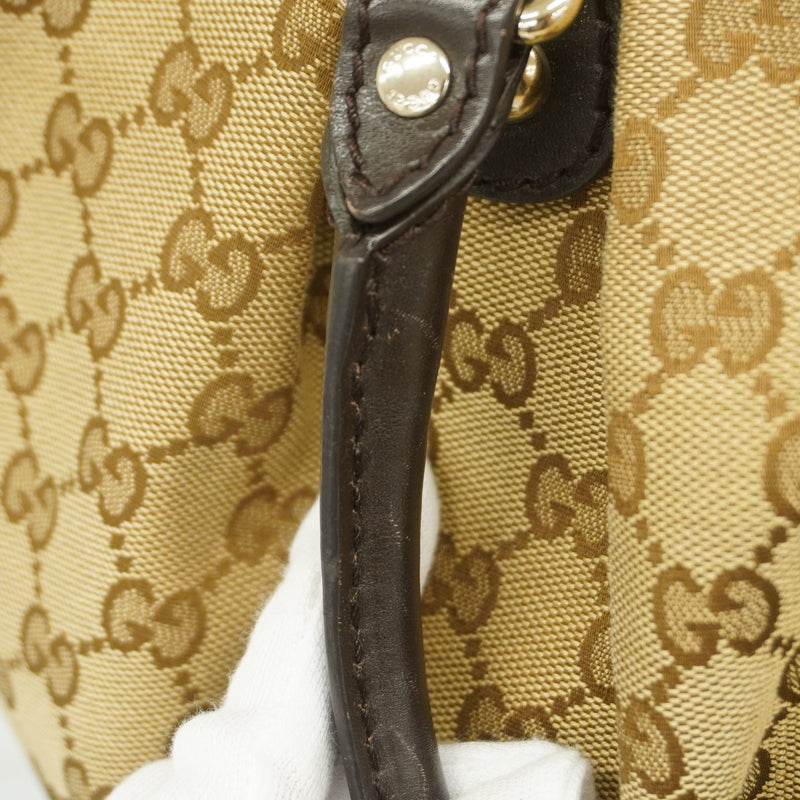 【6fa0488】グッチ ハンドバッグ GGキャンバス スーキー 247902 キャンバス ブラウン シャンパンゴールド金具 2wayバッグ【中古】レディース