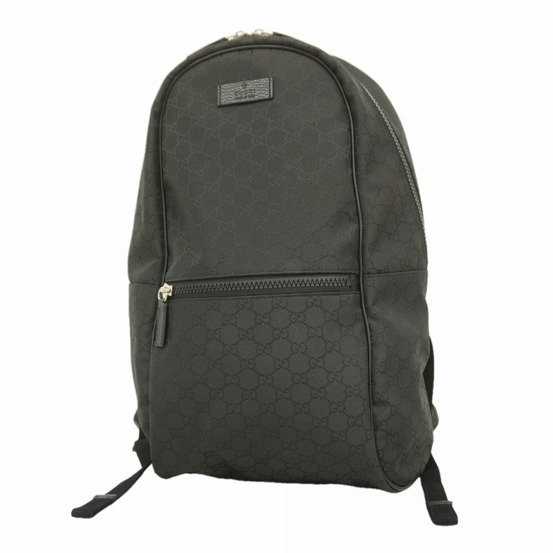 【6fa0489】グッチ リュック・デイパック GGナイロン 449181 ナイロン ブラック シルバー金具【中古】メンズ レディース ユニセックス