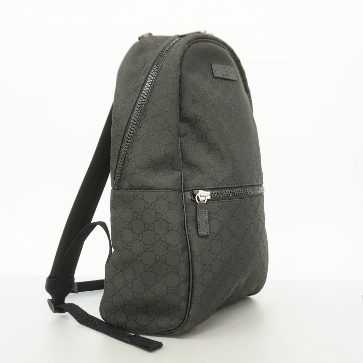 【6fa0489】グッチ リュック・デイパック GGナイロン 449181 ナイロン ブラック シルバー金具【中古】メンズ レディース ユニセックス