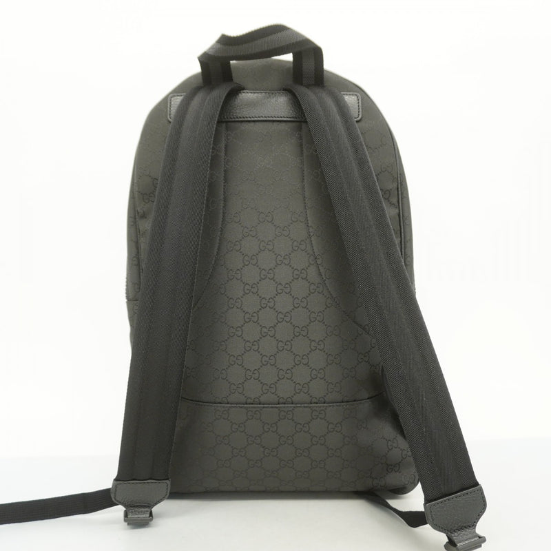 【6fa0489】グッチ リュック・デイパック GGナイロン 449181 ナイロン ブラック シルバー金具【中古】メンズ レディース ユニセックス