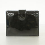 【6fa0495】シャネル 財布 パテントレザー ブラック ゴールド金具【中古】レディース