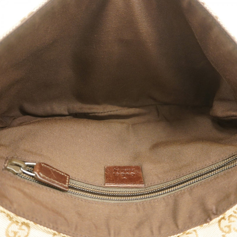 【6fa0499】グッチ ウエストバッグ GGキャンバス 145851 キャンバス ブラウン シルバー金具【中古】メンズ
