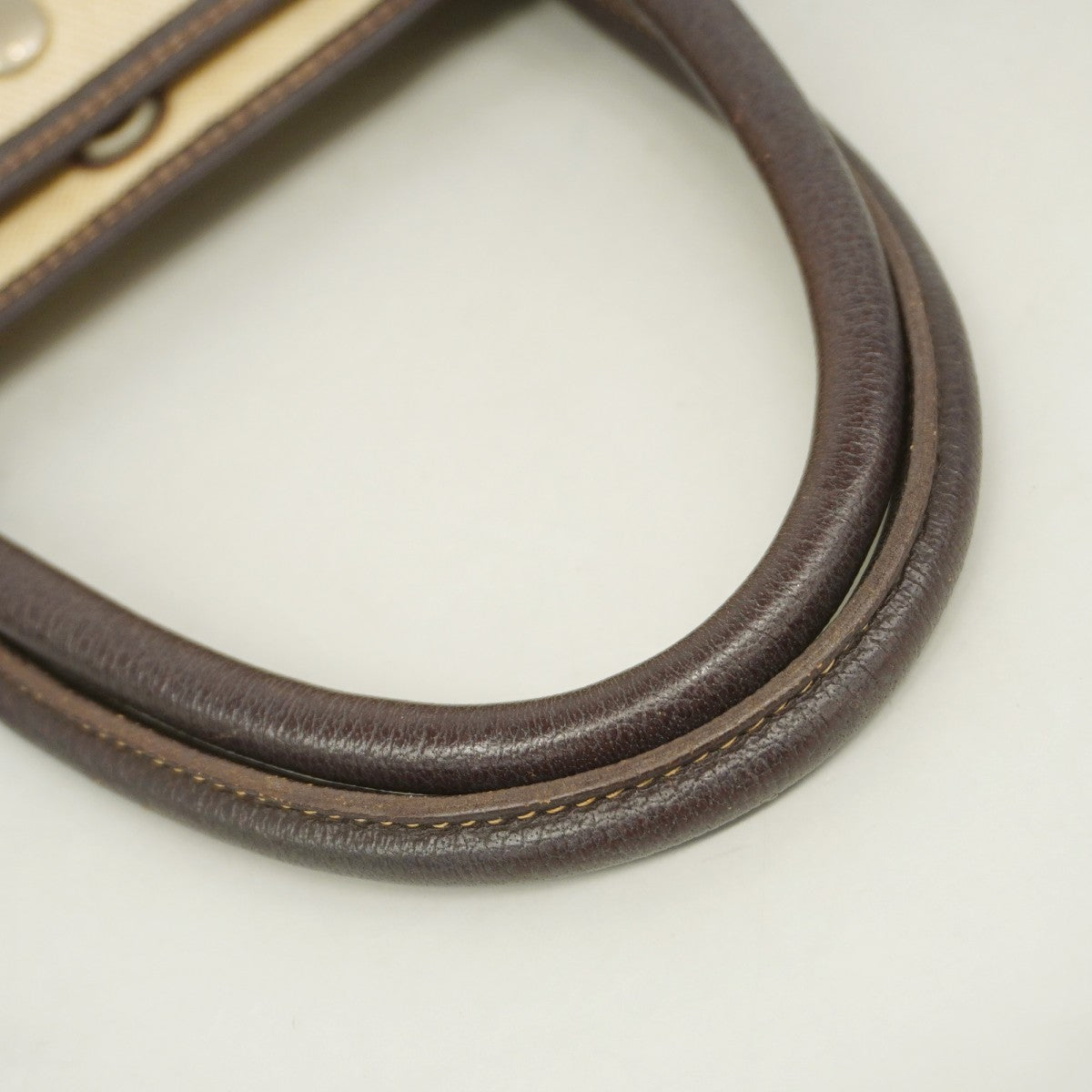 【6fa0500】エルメス トートバッグ ガーデンパーティMM トワルアッシュ ブラウン シルバー金具 □F刻印【中古】レディース