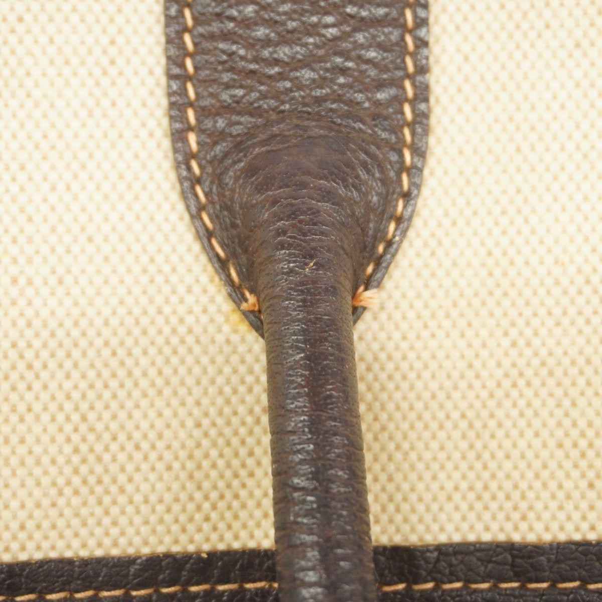 【6fa0500】エルメス トートバッグ ガーデンパーティMM トワルアッシュ ブラウン シルバー金具 □F刻印【中古】レディース